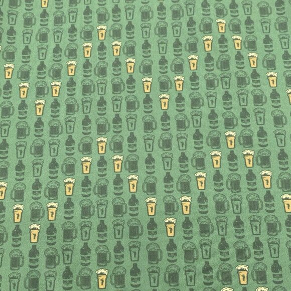 William Murray Mens Size XXL Green Golf Polo Beer Mug Print Performance Stretch - Picture 5 of 16